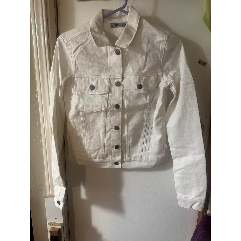 Carmar White Jean Jacket XS White Color